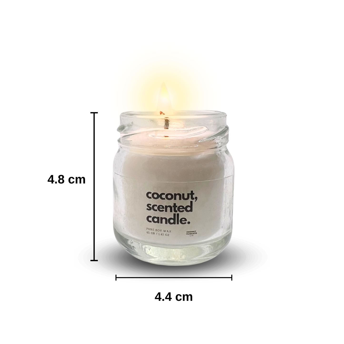 Hindistan Cevizi Kokulu Soya Mum 3'lü Set - Coconut Scented Soy Wax Candle