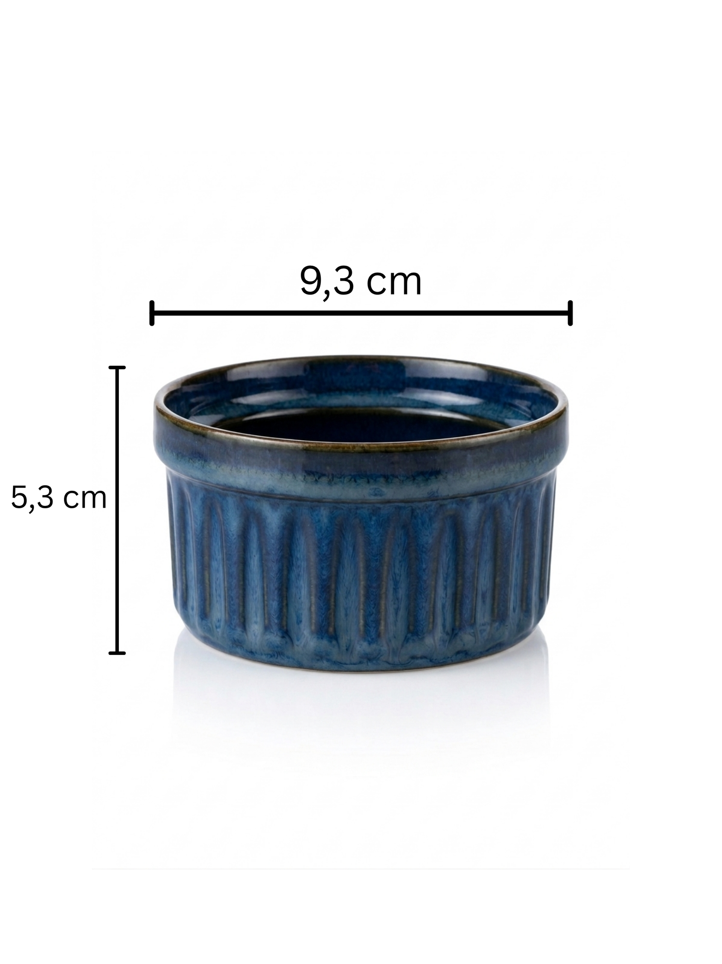 2'li Stoneware Lacivert Sufle Kasesi