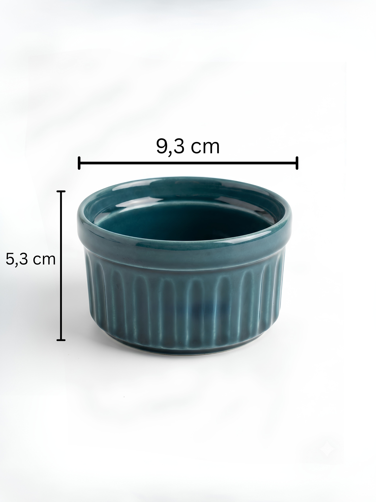 4'lü Stoneware Yeşil Sufle Kasesi