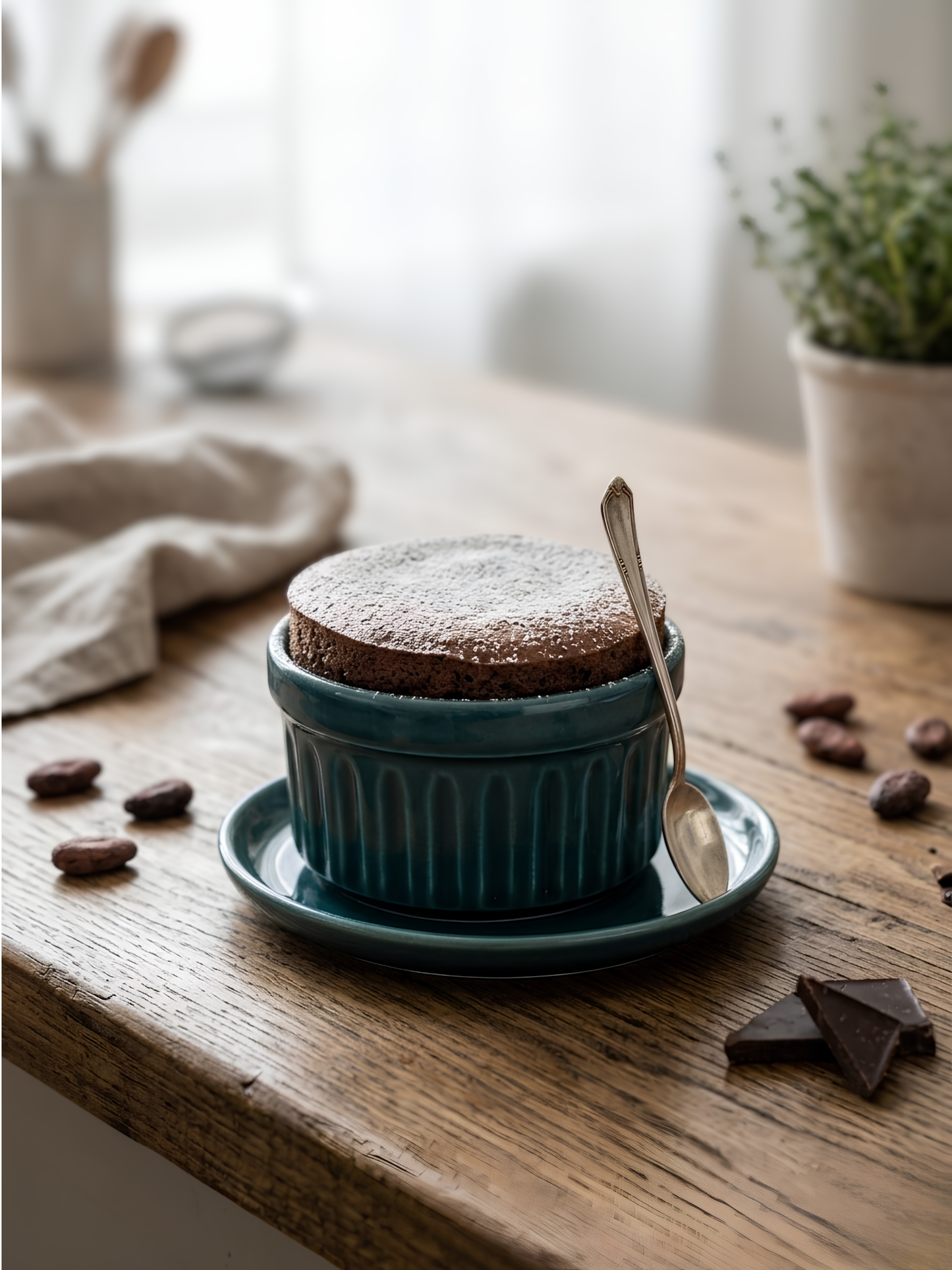 4'lü Stoneware Yeşil Sufle Kasesi