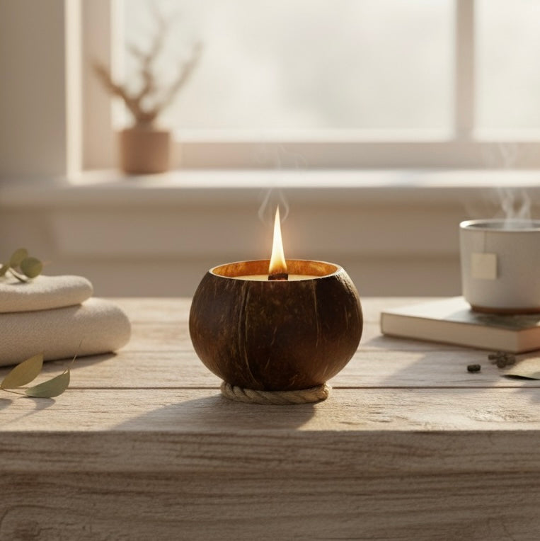 Hindistan Cevizi Mum 450 gr - Hindistan Cevizi Kokulu Soya Mum