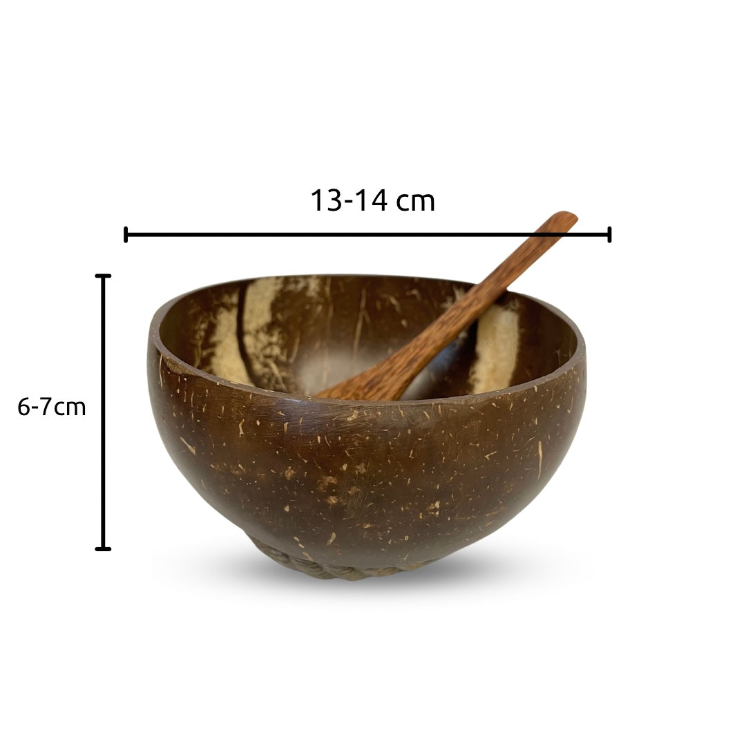 Natural and Handmade Coconut Bowl and Spoon 