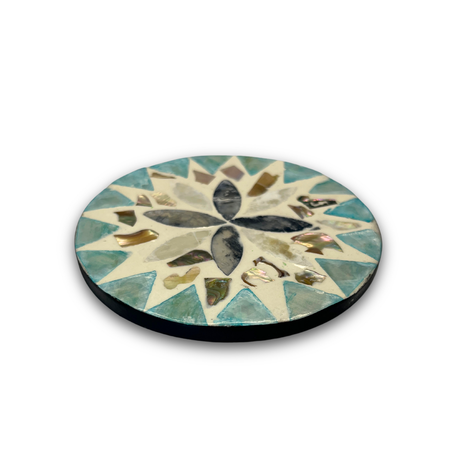 6-Piece Mother of Pearl Coating Patterned Coasters