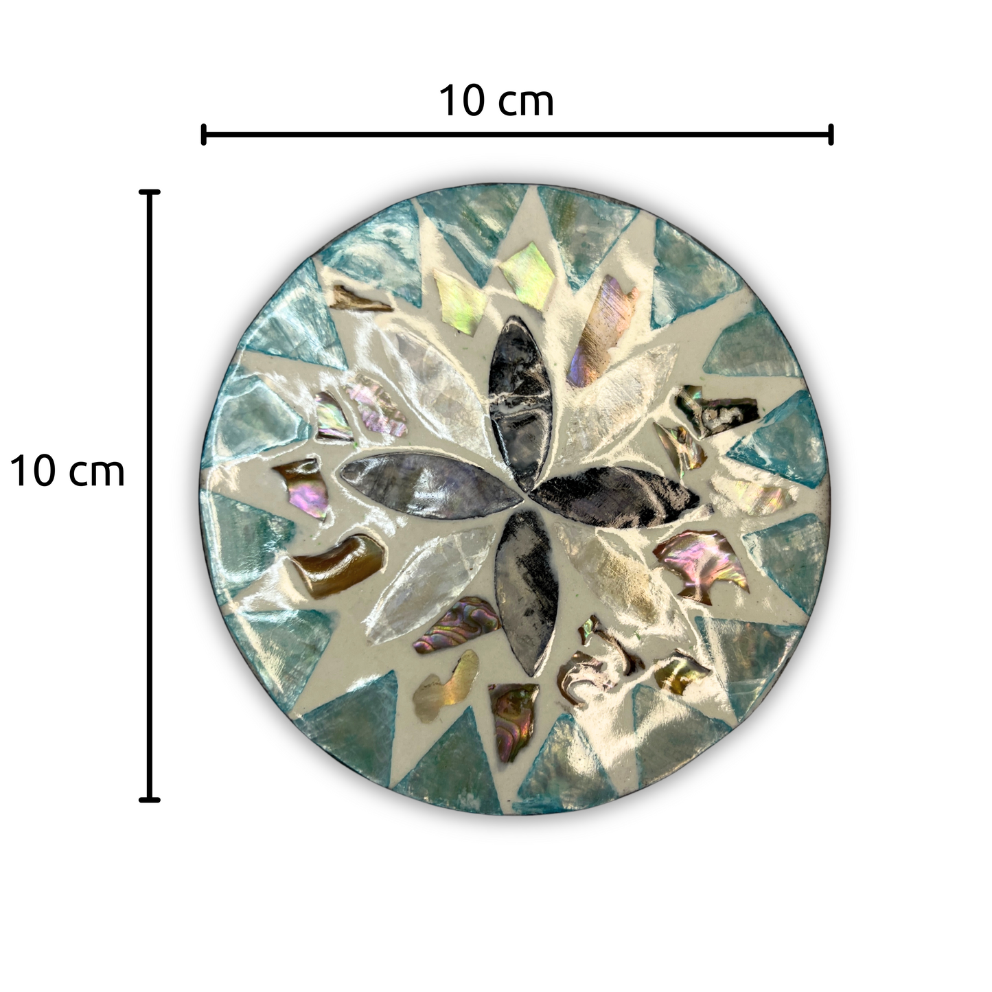 6-Piece Mother of Pearl Coating Patterned Coasters