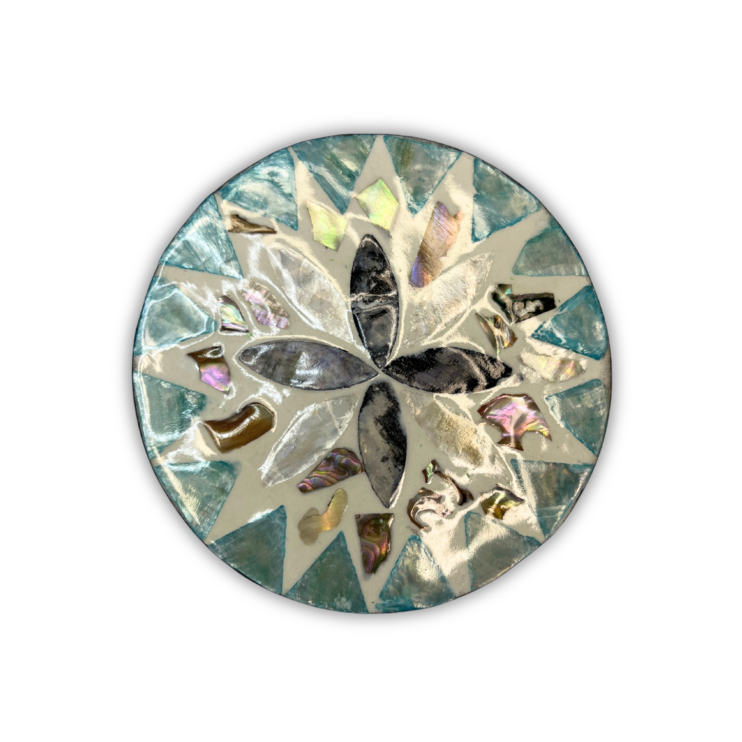 6-Piece Mother of Pearl Coating Patterned Coasters