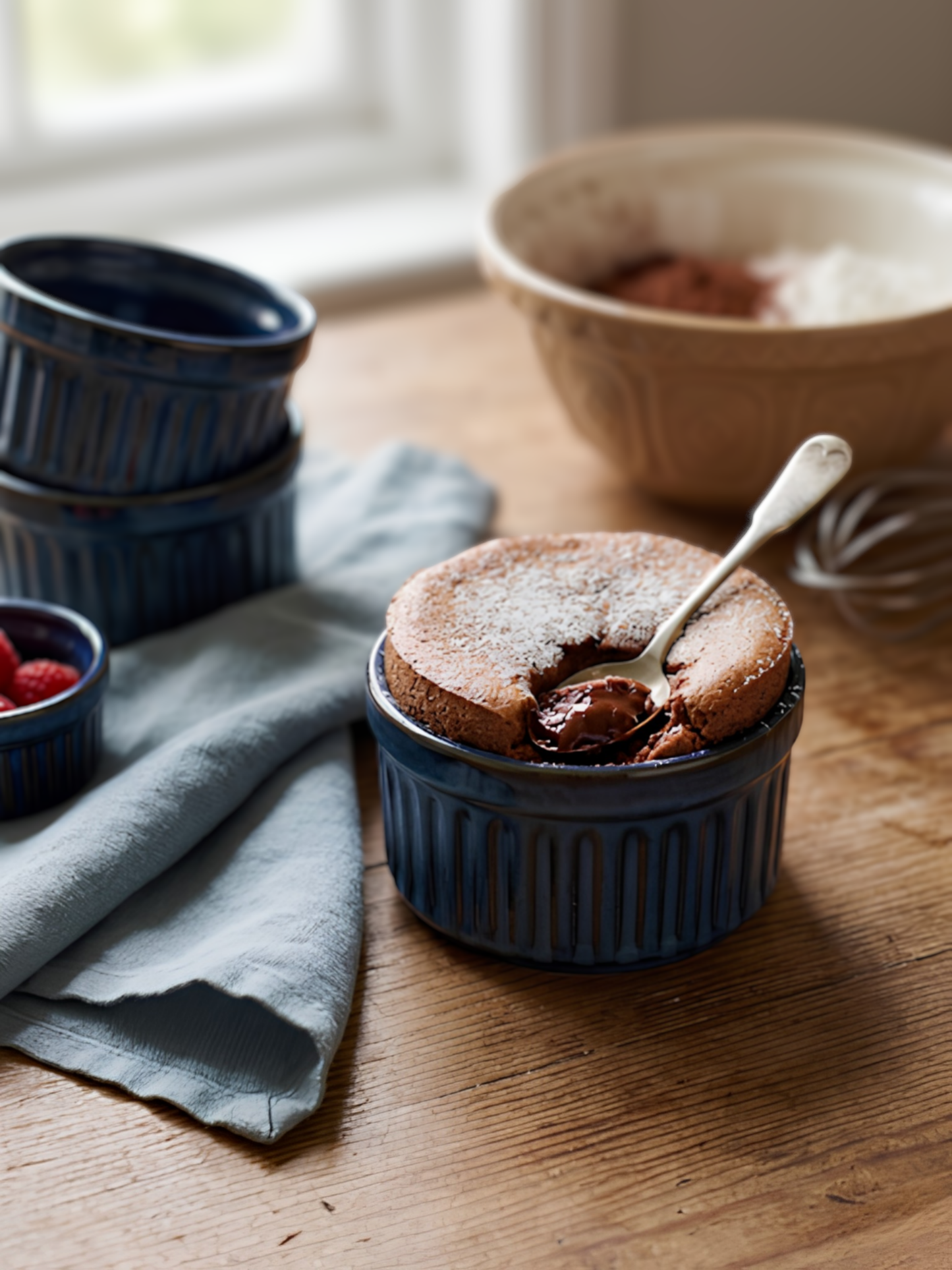 2'li Stoneware Lacivert Sufle Kasesi