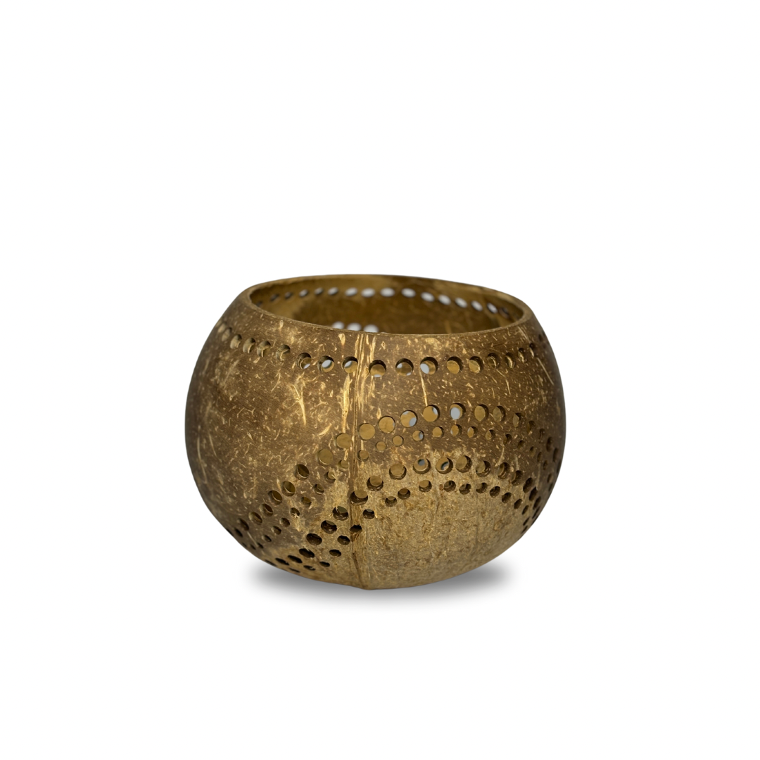 Coconut Shell Candle Holder